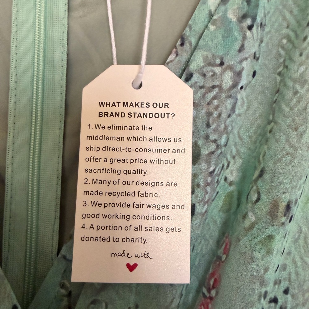 Elegant Green chiffon Floral Dress - Picture 4 of 8